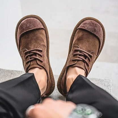 Kaki mens comfort shoes, handcrafted leather loafers perfect for casual walking.