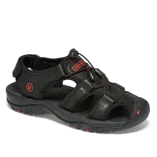 Orthopedic men's sandals with anatomical arch support & cushioning for effective foot pain relief.