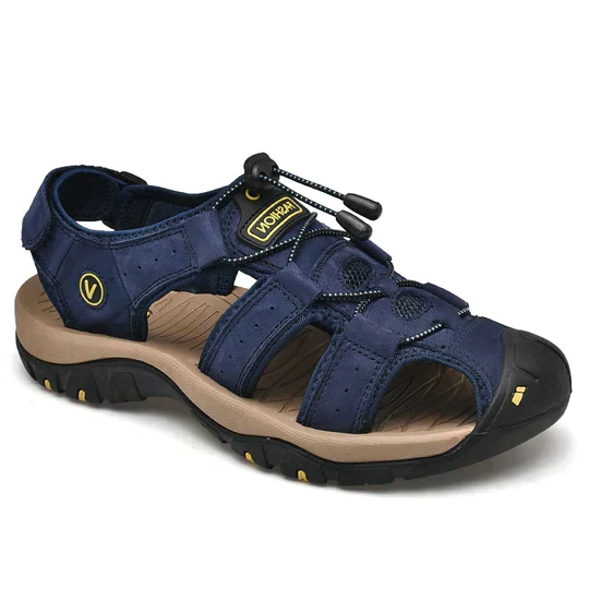 Comfortable men's sandals featuring adjustable straps & strong arch support for ultimate foot comfort.