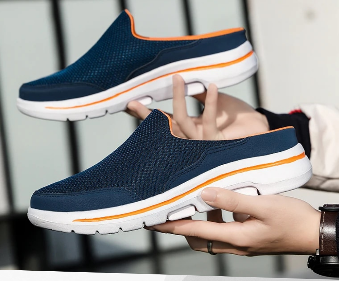 Flexible men's orthopedic footwear designed for natural foot health, comfort & support in a casual style.