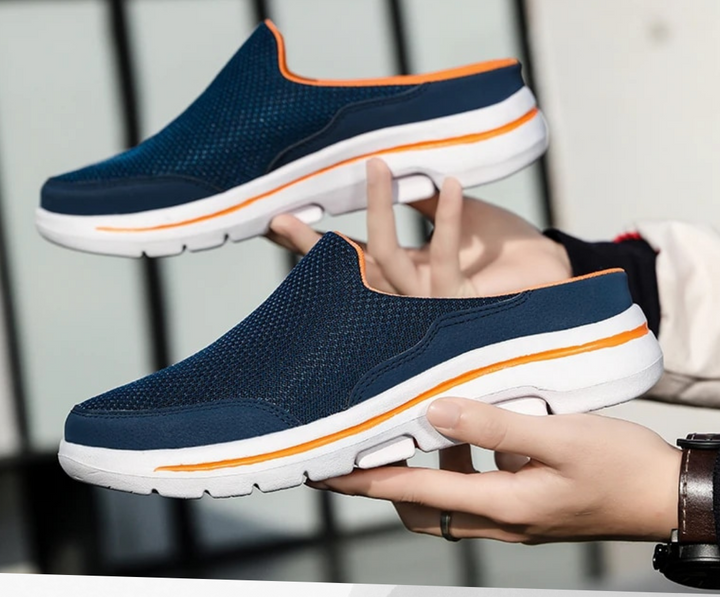 Flexible men's orthopedic footwear designed for natural foot health, comfort & support in a casual style.