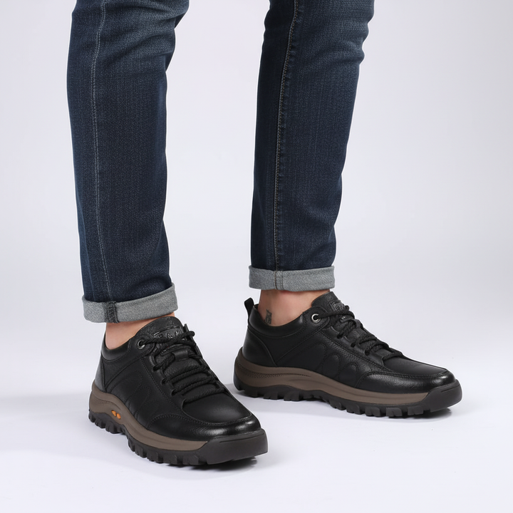Men's formal leather lace-up shoes, designed for orthopedic comfort, slip resistance, & versatile dress wear.