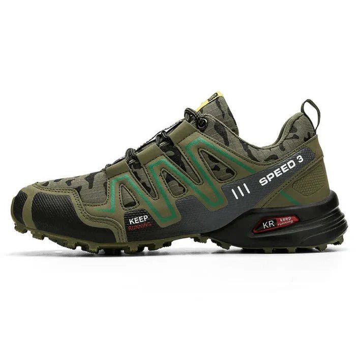 Athletic casual men's camo sneakers, designed with orthopedic foot support & cushioning.
