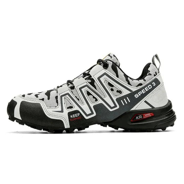 Durable men's camouflage sneakers with orthopedic design & cushioned sole for pain relief.