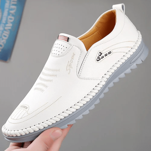 Supportive men's orthopedic walking shoes, Lorenzo, ensuring comfort & pain relief for active wear.
