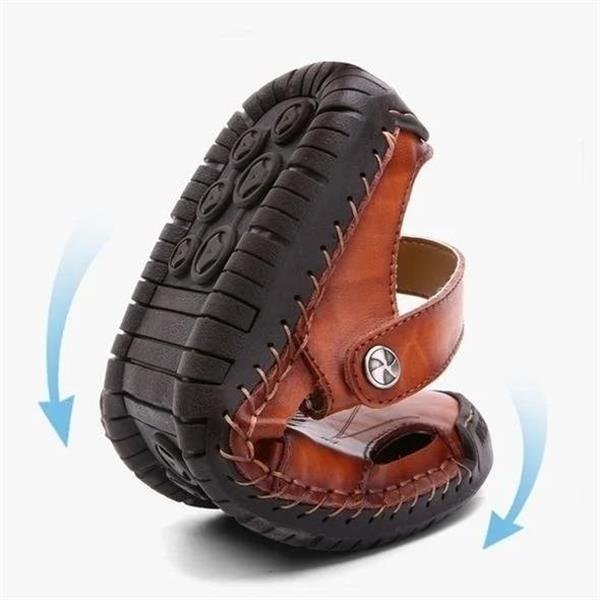 Stylish men's casual summer sandals, offering superior orthopedic support for healthy, happy feet.