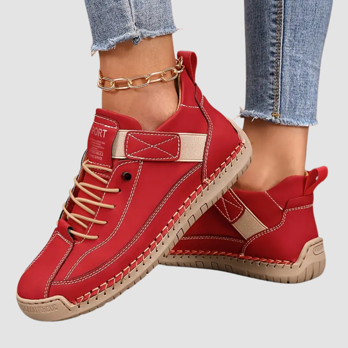 Men's supportive wide fit sneakers, featuring advanced arch support for ultimate comfort and pain relief.