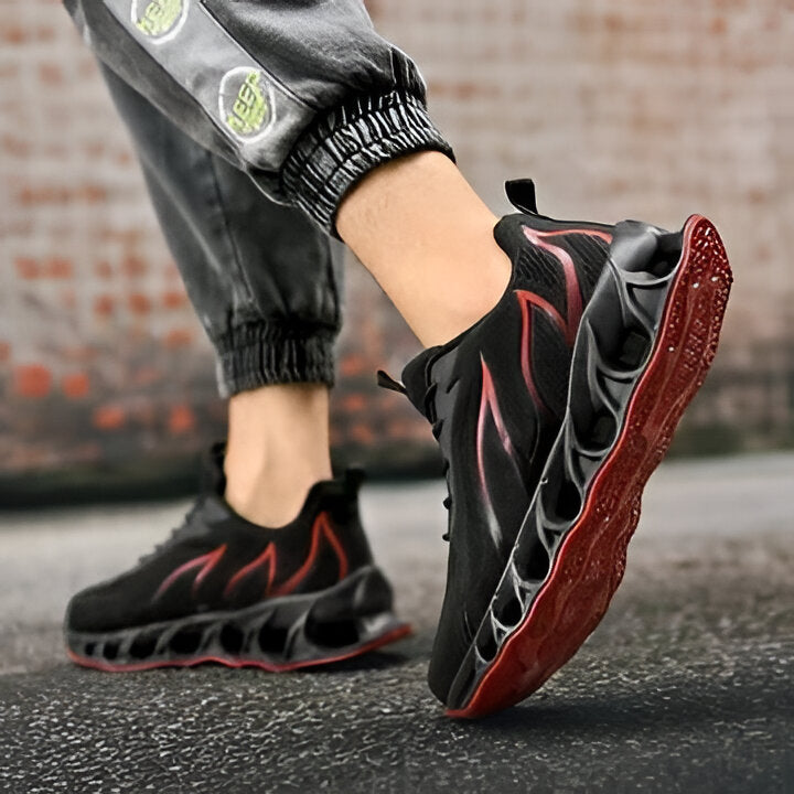 Men's supportive orthopedic shoes for walking, running, and foot pain relief from plantar fasciitis, heel spurs.