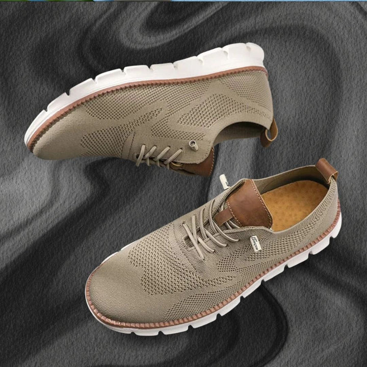 Sporty men's orthopedic walking shoes, engineered for comfort, support & daily activity.