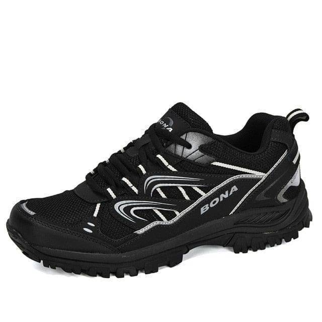 Rugged men's hiking and trail running shoes, designed for tough outdoor conditions