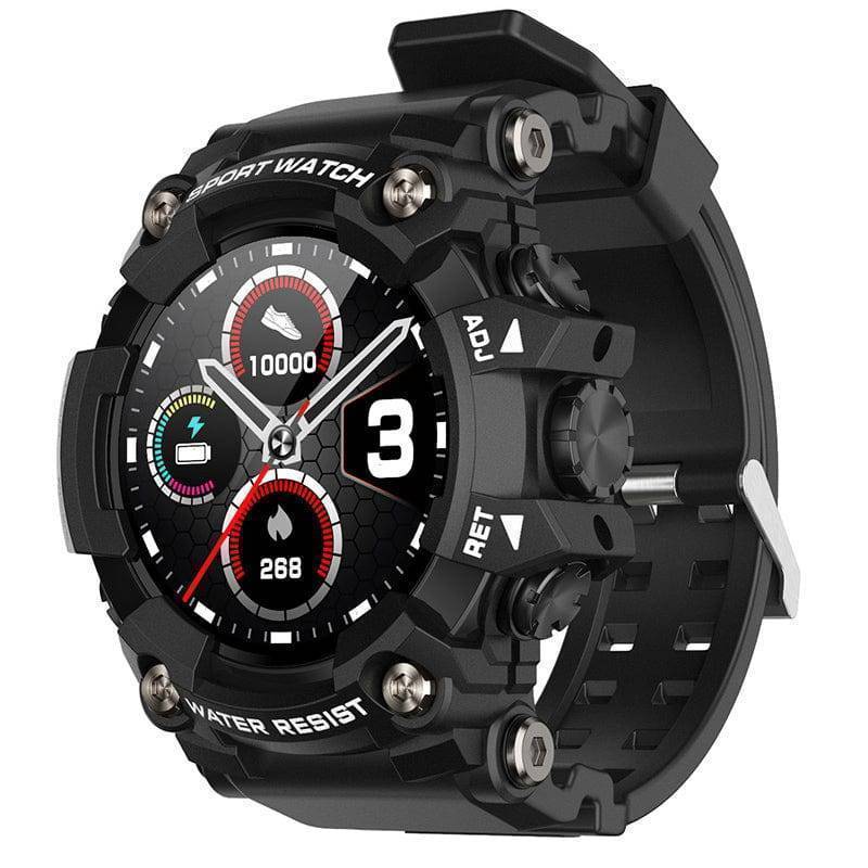 Adventure-ready men's digital smartwatch, waterproof, with real-time heart rate monitoring and GPS.
