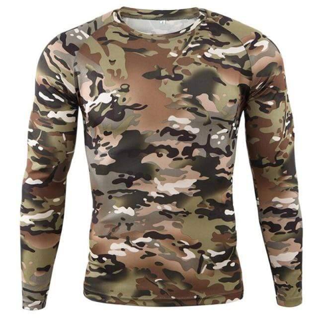 Breathable hiking long sleeve camouflage shirt for men, outdoor adventure gear