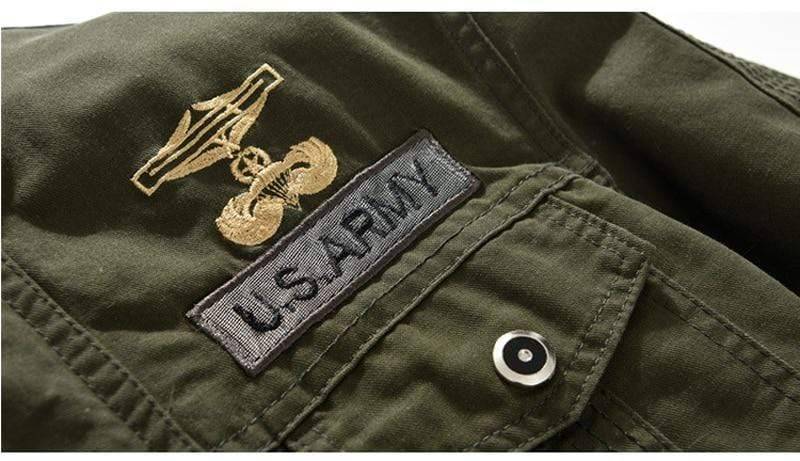 Side view of a men's tactical outdoor jacket, windbreaker style, perfect for rugged use