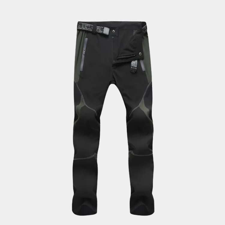 Full shot of men's hiking trousers, demonstrating the comfortable fit and outdoor ready design.
