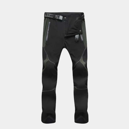 Full shot of men's hiking trousers, demonstrating the comfortable fit and outdoor ready design.