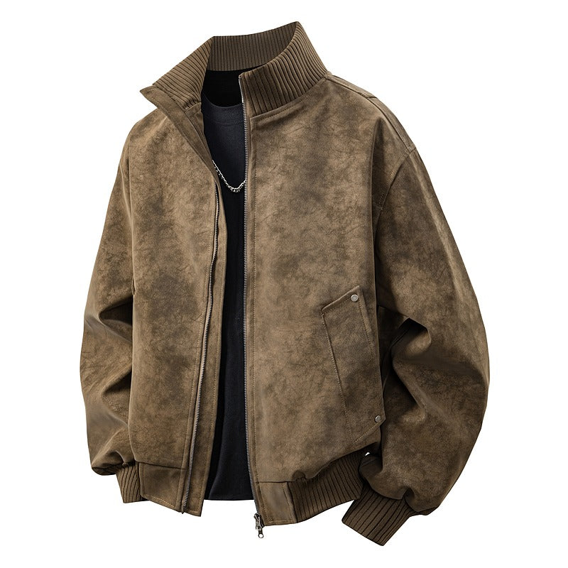 Comfortable oversized men's bomber jacket, a must-have streetwear item for a relaxed, casual style.