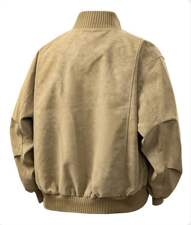 Durable men's oversized bomber jacket, a functional zipper jacket and stylish casual outerwear.