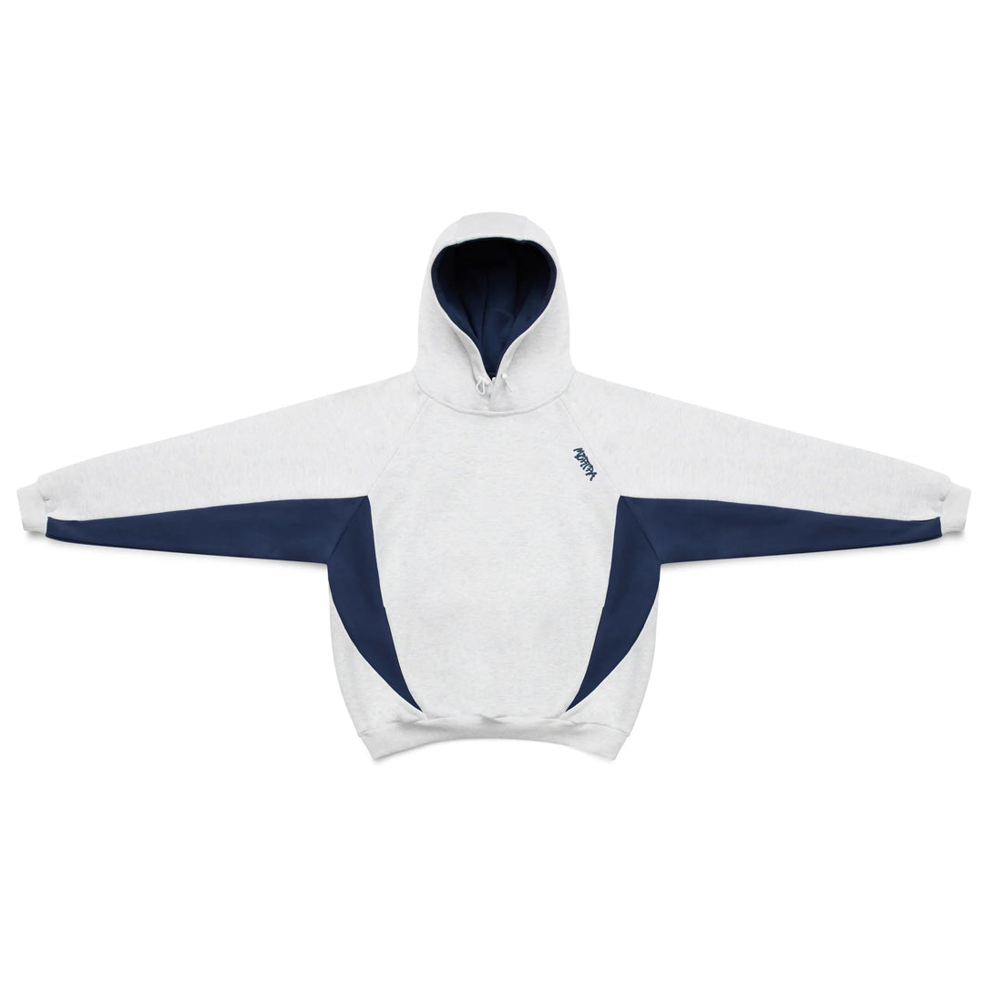 Comfortable men's oversized hoodie, contrast panels, ideal for stylish casual wear.