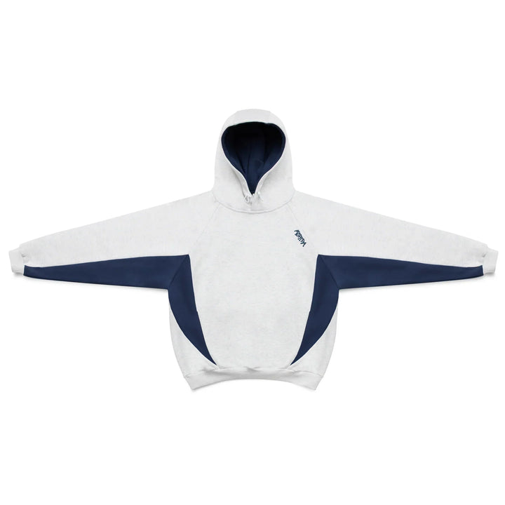 Relaxed fit men's oversized hoodie featuring contrast panels, perfect for streetwear style.