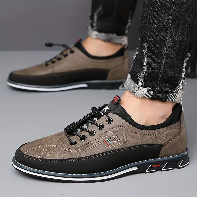 Men's waterproof Oxford style sneakers, perfect for natural feel & shock-absorbing comfort.