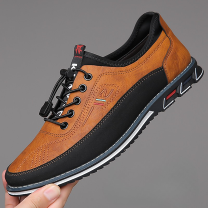 Waterproof Oxford barefoot sneakers for men, promoting natural movement & flexible comfort.