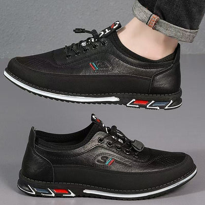 Men's waterproof Oxford barefoot sneakers, shock absorption for natural movement.