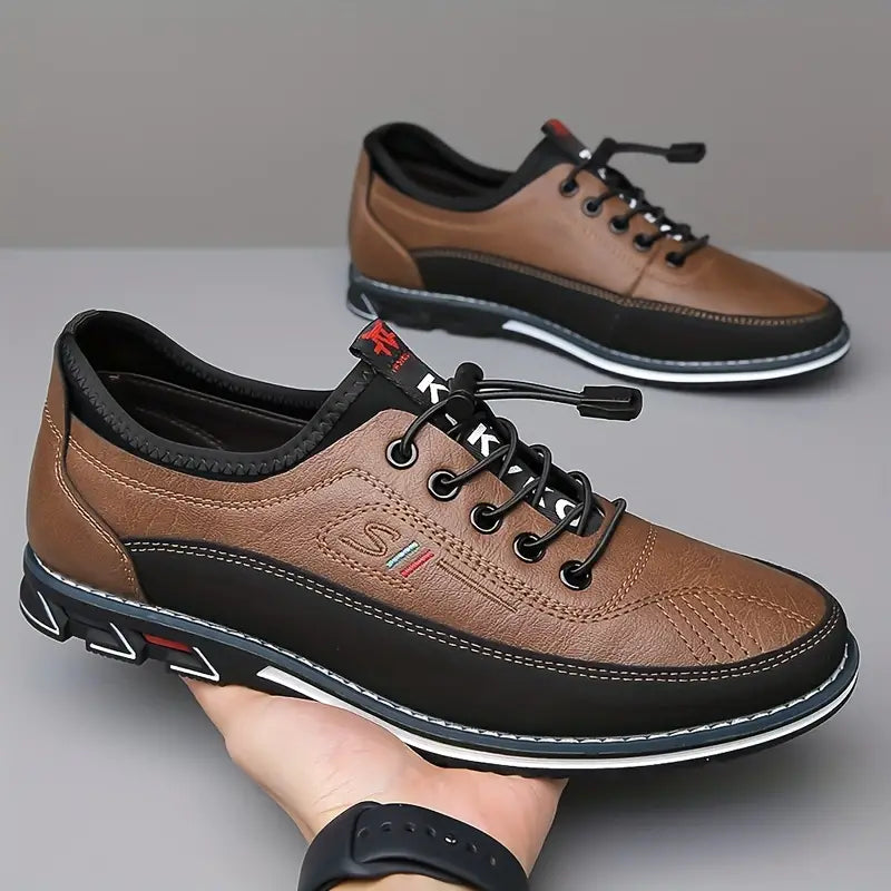 Waterproof men's Oxford style sneakers, barefoot feel for ultimate comfort & natural stride.