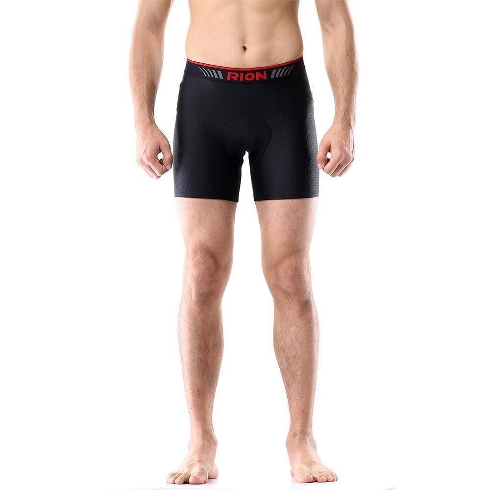 Close-up of men's cycling underwear shorts with detailed padding for ultimate comfort