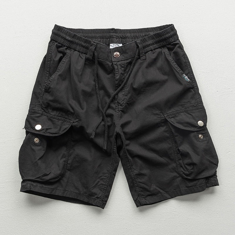 Close-up of Men's Palermo utility cargo shorts, highlighting spacious side pockets for essentials.