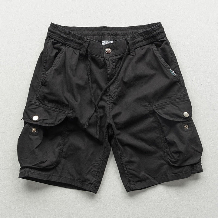 Close-up of Men's Palermo utility cargo shorts, highlighting spacious side pockets for essentials.
