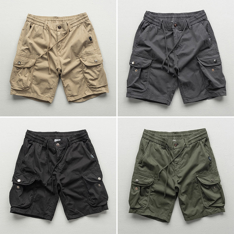 Back view of Men's Palermo cargo shorts, showcasing rear pockets & comfortable fit for versatile style.