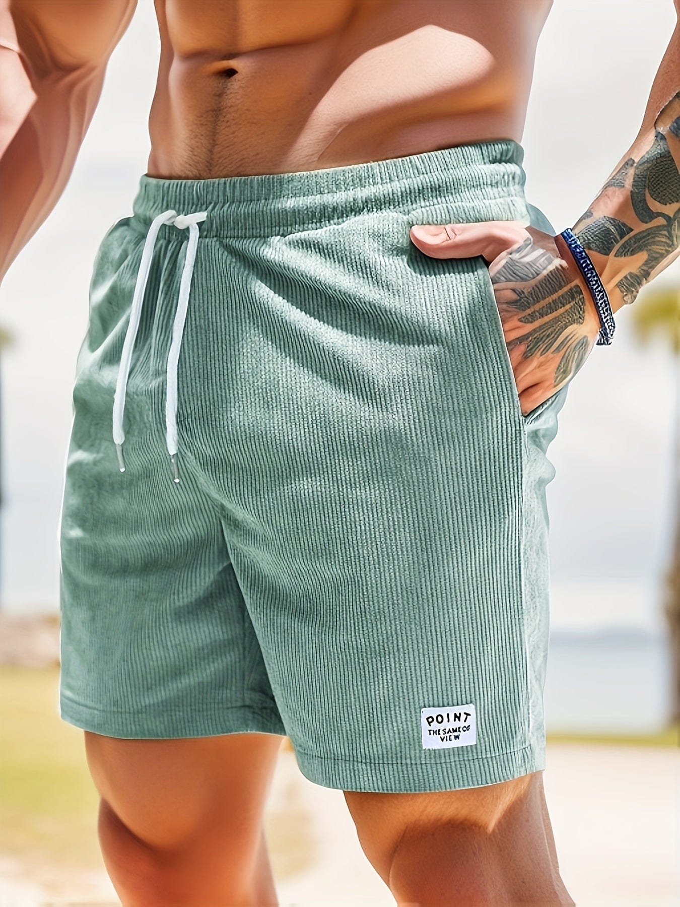 Palermo men's comfort lounge shorts, relaxed fit, elastic waist, great for casual summer wear & lounging.