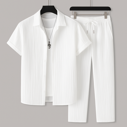 Men's Palermo relaxed two-piece outfit, a comfortable summer style matching set for casual wear.