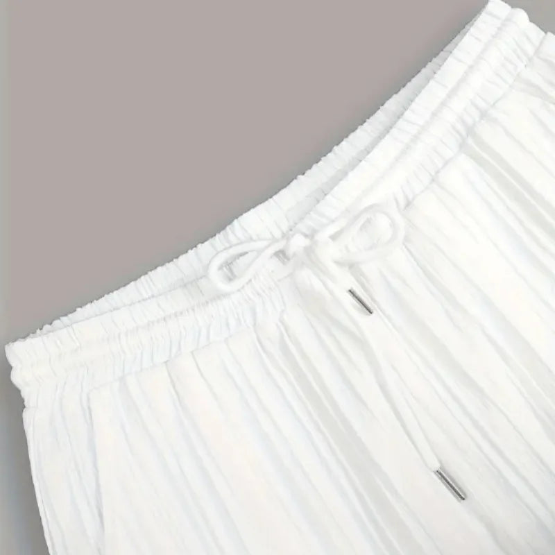 Men's relaxed fit two-piece outfit, a stylish and comfortable matching set for summer casual wear.