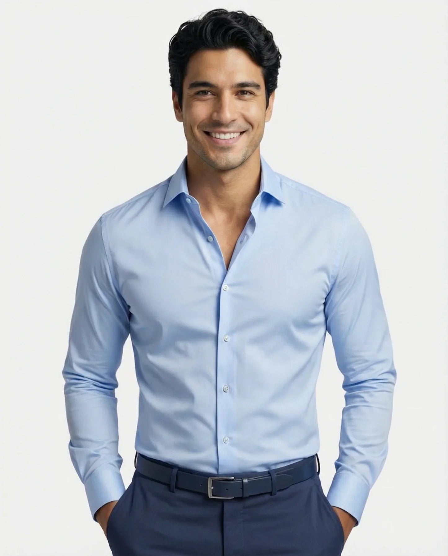 Men's versatile performance shirt, suitable for business, work & formal occasions.