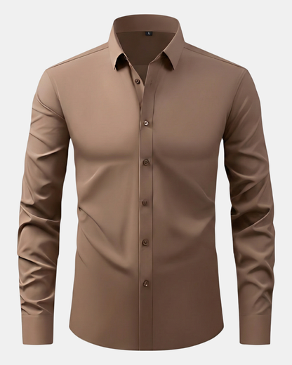 High-performance men's business shirt, ensuring comfort from morning to night.