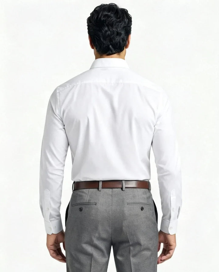 Stylish men's stretch dress shirt, wrinkle-resistant for business & office wear.