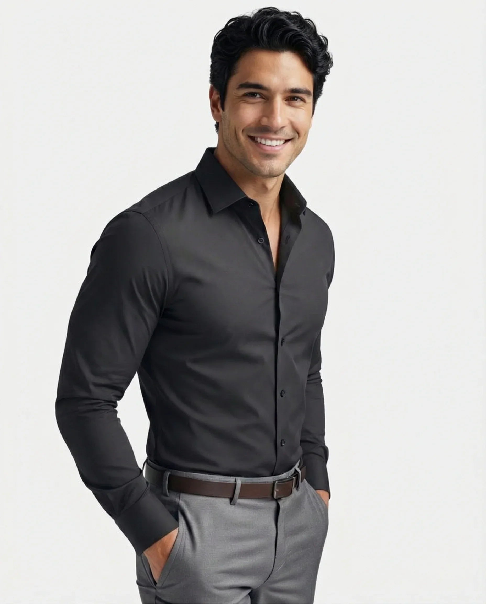 Professional men's work shirt, offering superior comfort & stretch performance.