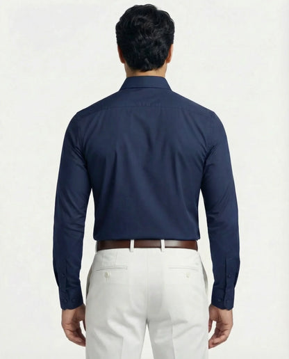 Modern men's stretch shirt, ensuring all-day comfort & wrinkle-free look.