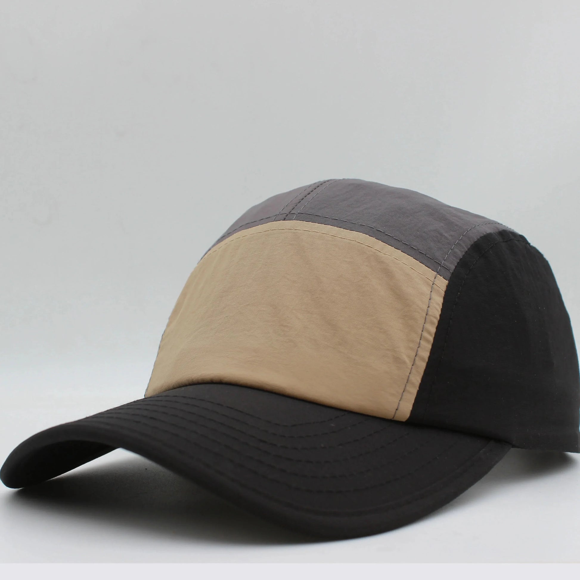 Black Men's Performance Runner Cap, quick-dry, UV protection. Essential runner cap & athletic hat for men.