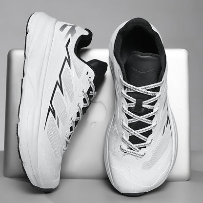 Men's breathable performance running sneakers, designed for speed and long-distance comfort.