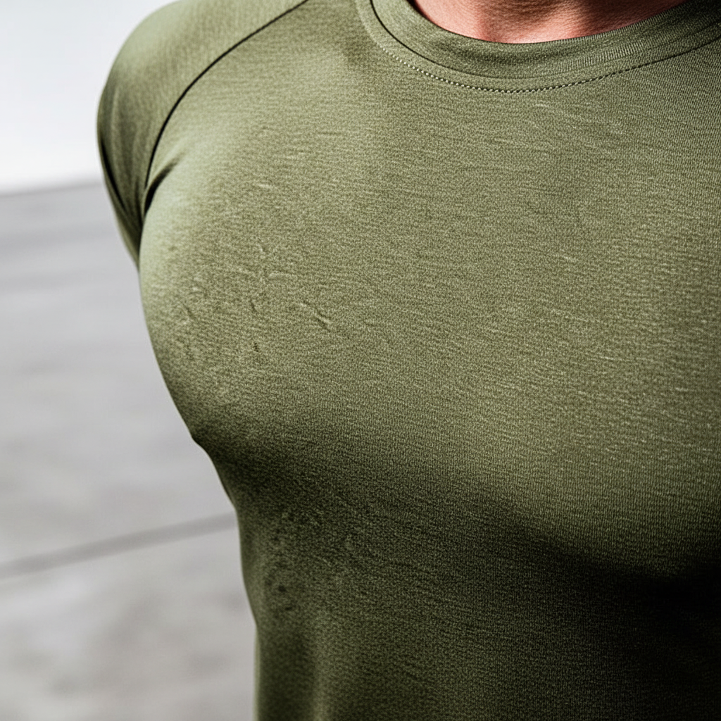 Edwin men's training shirt, short sleeve, moisture-wicking for active gym workouts & running.