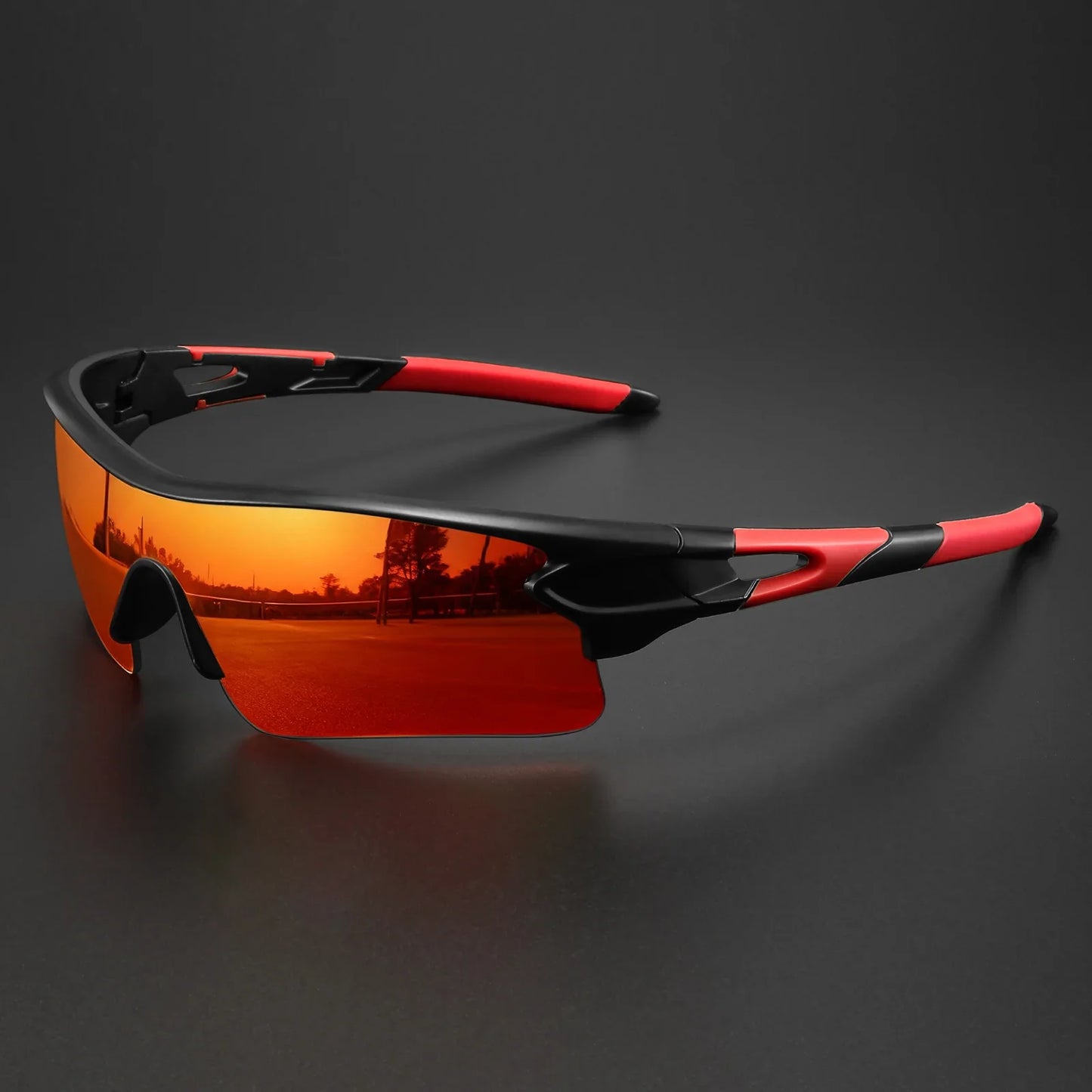 High-performance men's sport sunglasses with UV protection, ideal for athletes & outdoor gear.
