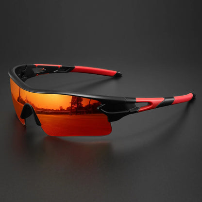 High-performance men's sport sunglasses with UV protection, ideal for athletes & outdoor gear.