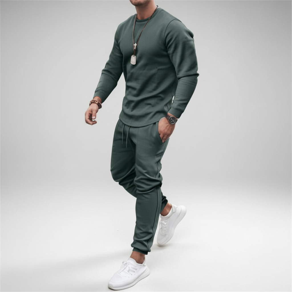 Stylish Kirk men's athleisure tracksuit set. Perfect for comfort and modern casual fashion.