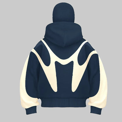 Spliced design Men's Phantom Shield Balaclava Hoodie. Full-face, warm, & comfortable stealth street style outerwear.