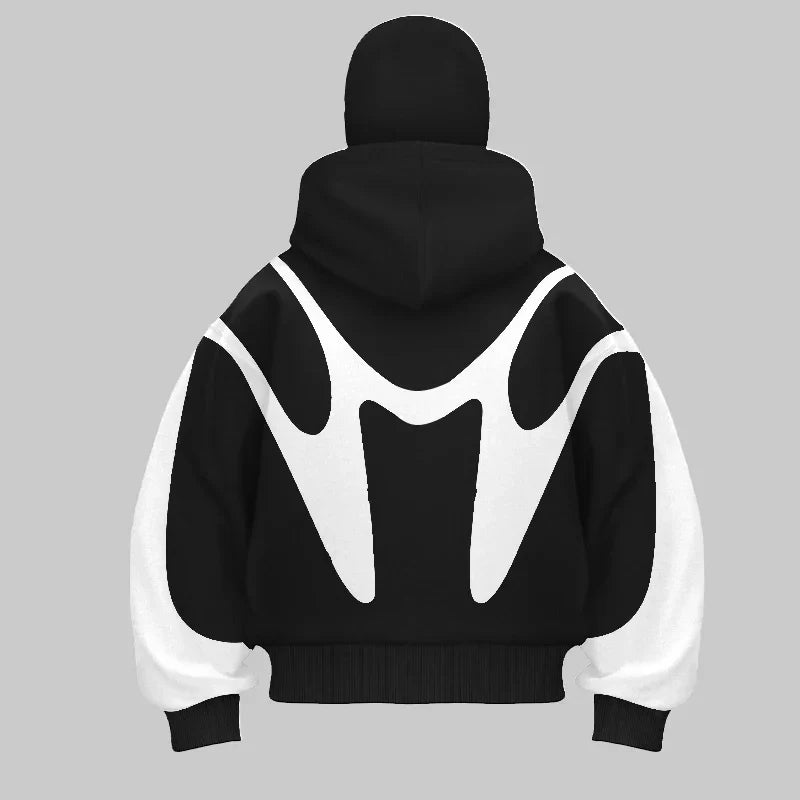Warm men's Phantom Shield Balaclava Hoodie. Full-face stealth design, perfect casual outerwear for comfort & style.