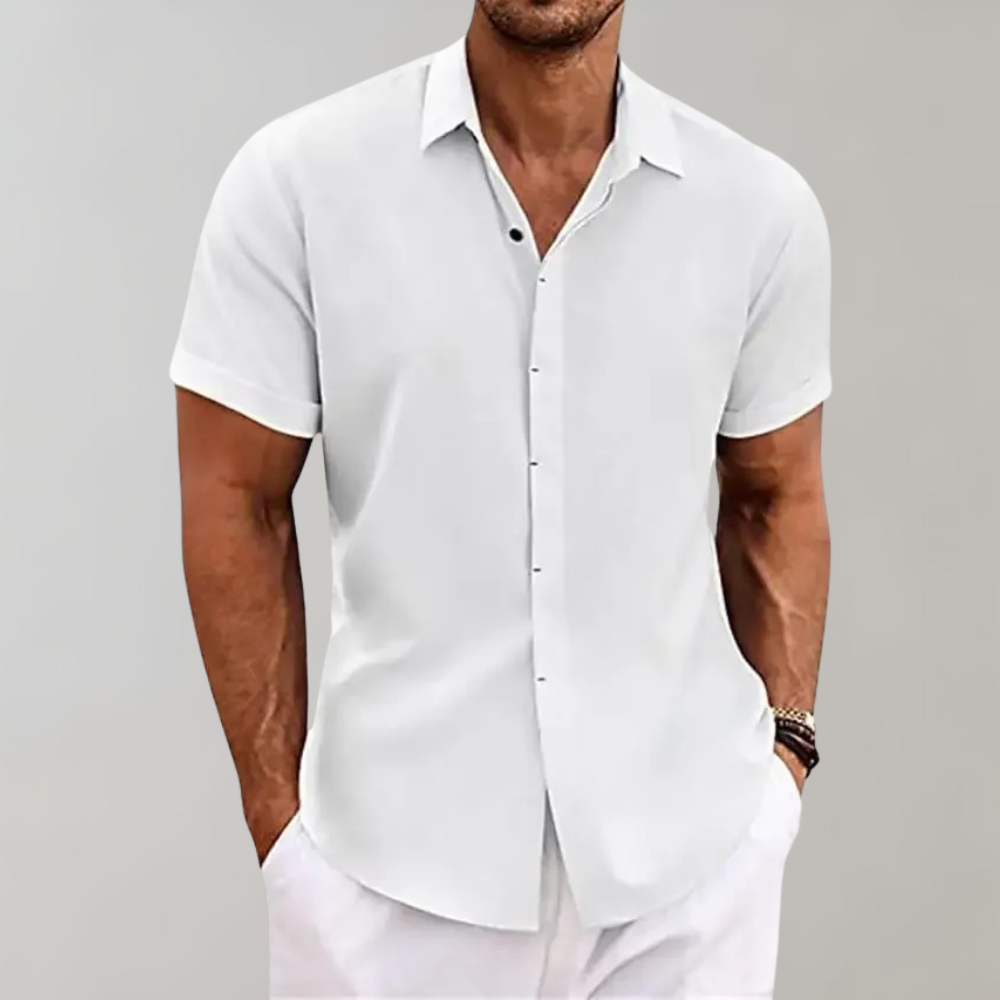 Versatile men's plain Dante polo shirt. Everyday wear, smart casual, classic short sleeve collared top for men.