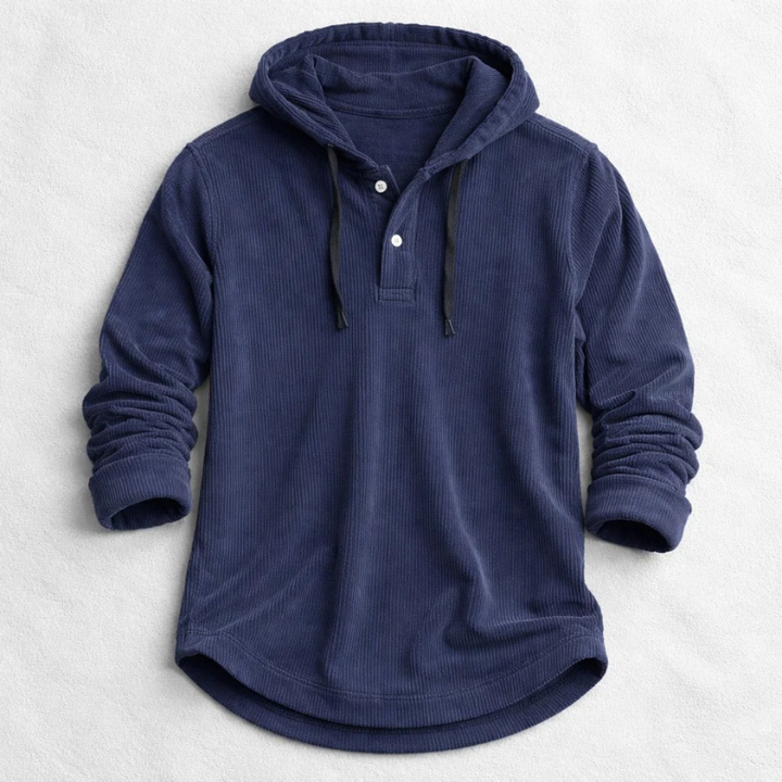 Men's plush casual pullover hoodie with long sleeves. Soft, warm & stylish everyday outerwear for fall & winter.