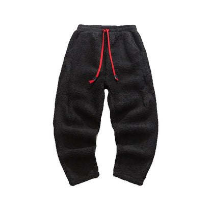 Ultimate warmth & comfort with men's plush sherpa fleece jogger pants, perfect for winter loungewear.